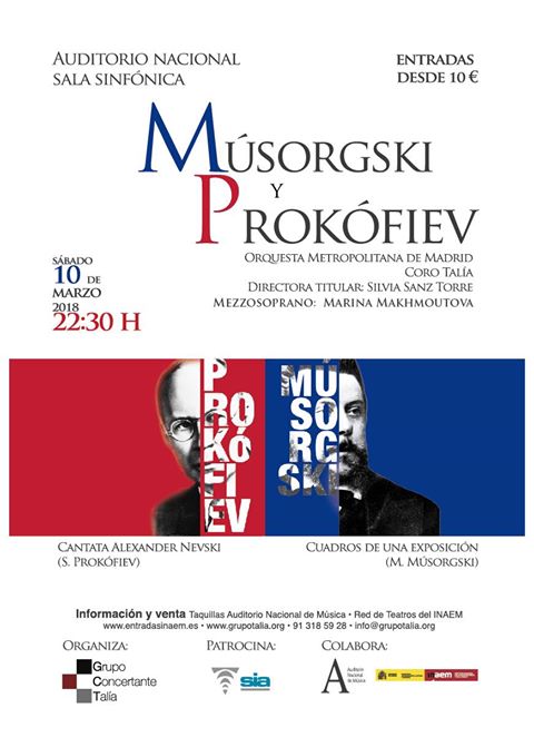 Concierto Músorgski y Prokófiev en Madrid