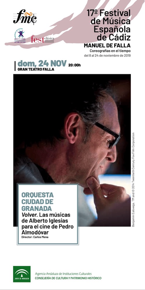 Alberto Iglesias cerrará el XVII Festival de Música Española de Cádiz
