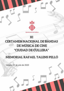 Cartel XI Certamen Nacional de Bandas de Música de Cine "Ciudad de Cullera"